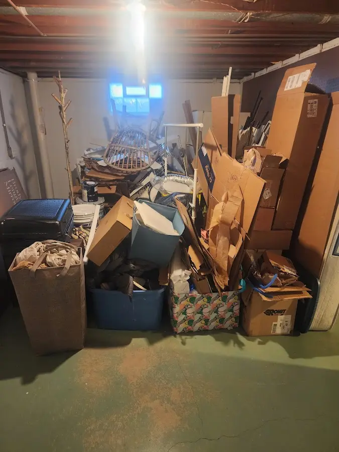 Roll-off dumpster container at job site for 6 Yard Dumpster Rental in Athens